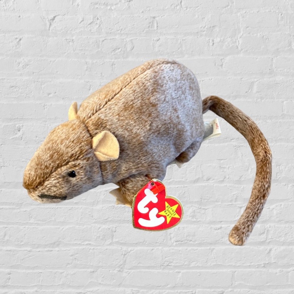 Ty vintage “Tiptoe” beanie baby mouse